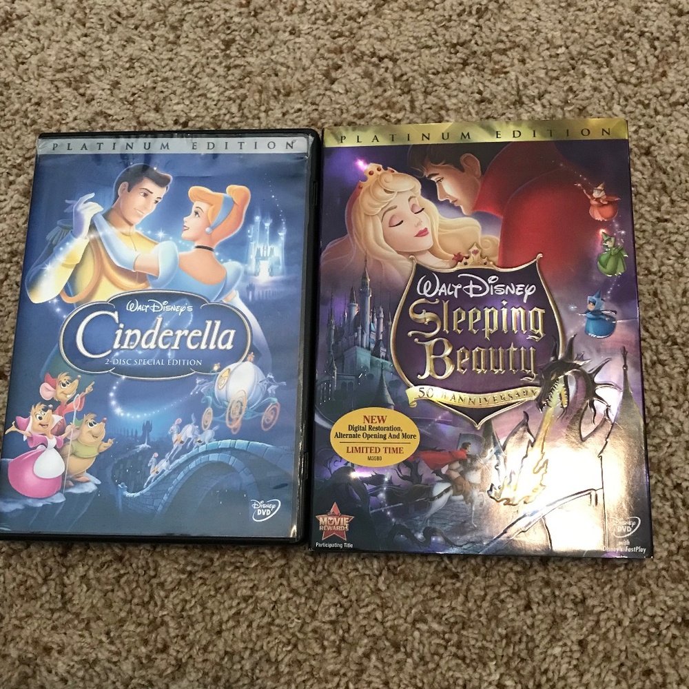 Cinderella and Sleeping Beauty DVDs